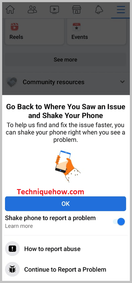 Just go with the option 'Something is broken'