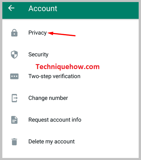 Just select Privacy and scroll to the bottom