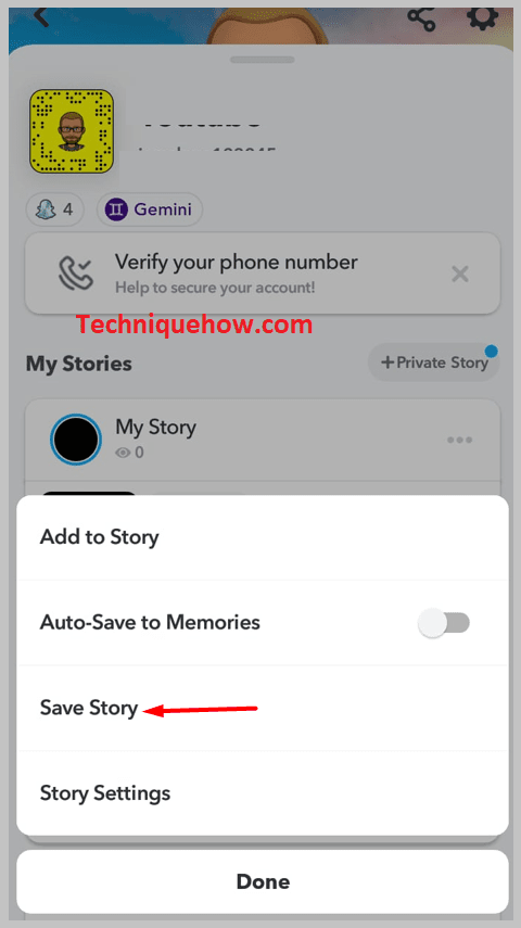 Just tap on the 'Save' option