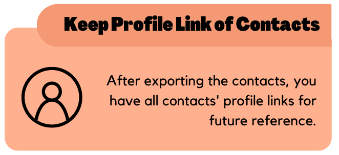 Keep Profile Link of Contacts