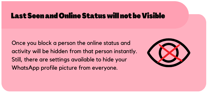Last Seen and Online Status will not be Visible