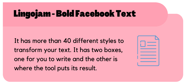 Lingojam - Bold Facebook Text