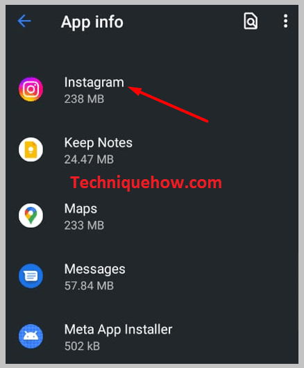 Locate the Instagram app here
