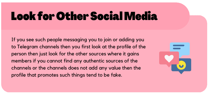 Look for other Social Media