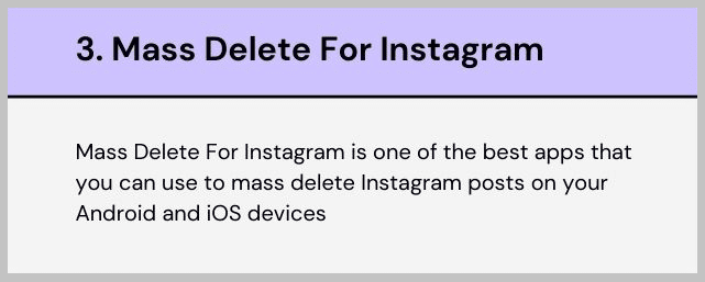 Mass Delete For Instagram