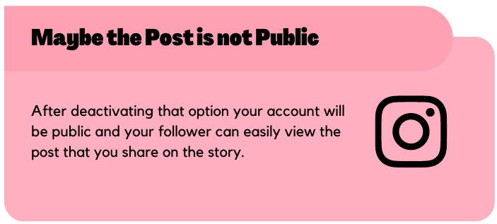  Maybe the Post is not Public