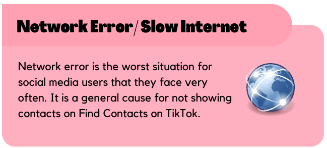 Network error or Slow Internet