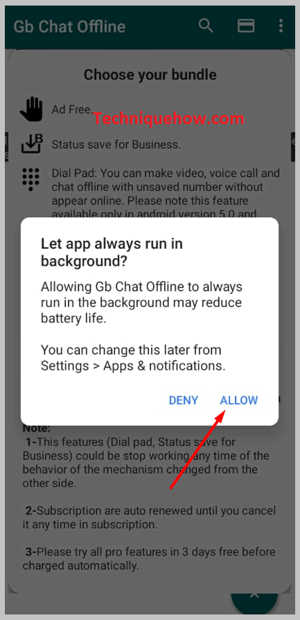 Now again click on the ALLOW button