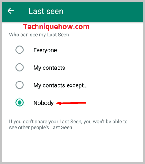 Now set it to nobody and your status