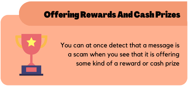 Offering rewards and cash prizes