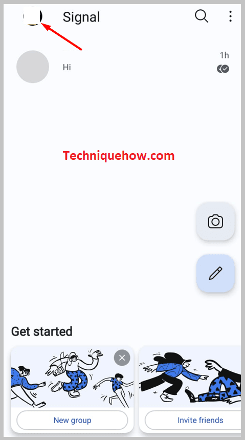 Open profile from the dialogue Box
