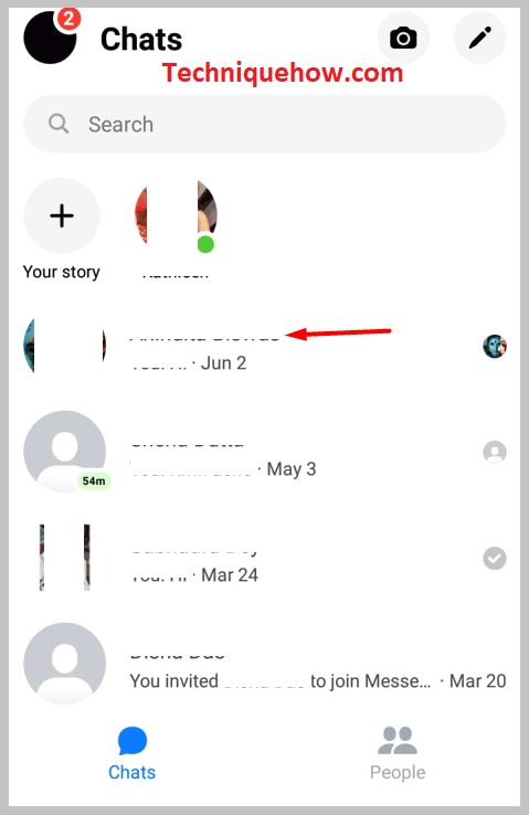 Open the Messenger app on chat