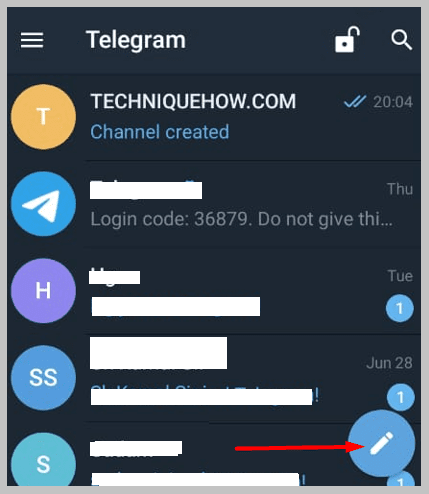 Open the Telegram app. Tap on the menu icon 