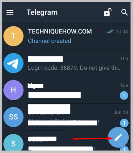 Open the Telegram app. Tap on the menu icon
