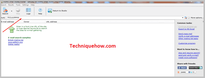 Paste url and search profile