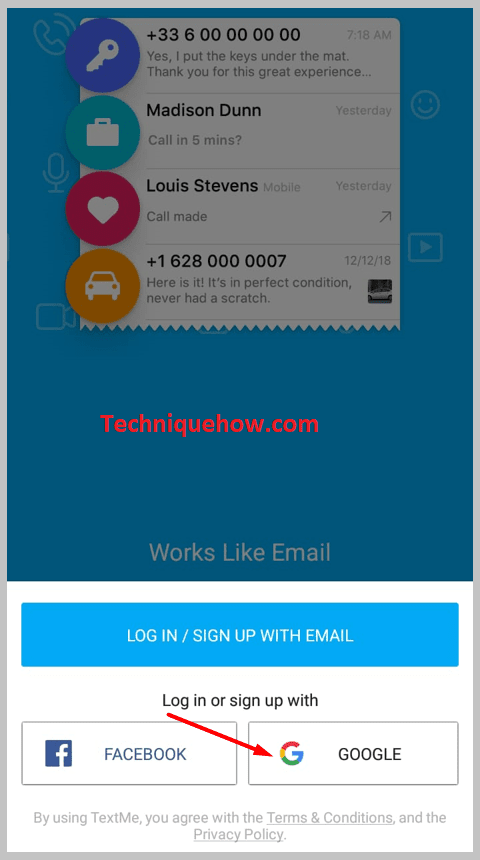 Register using an email id