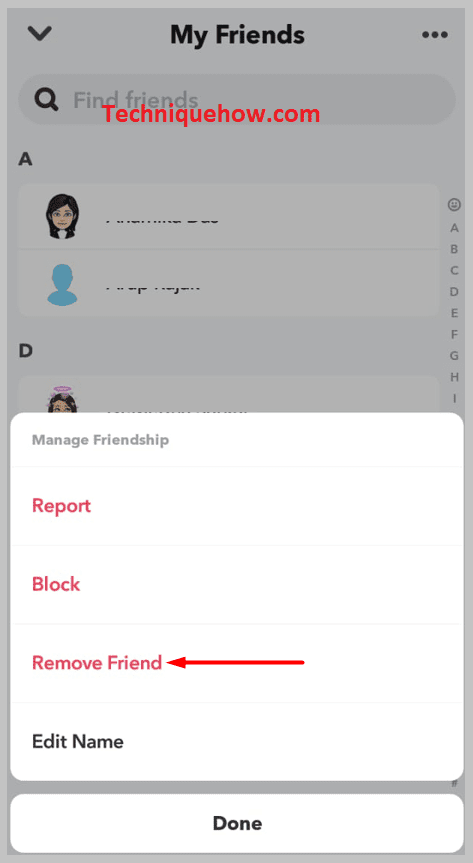 Remove and that person
