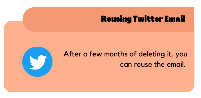 Reusing Twitter Email