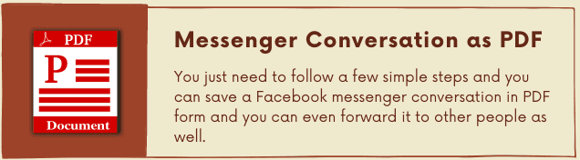 Save a Messenger Conversation as PDF