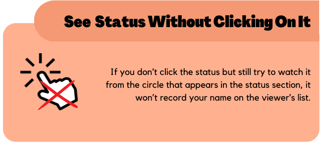 See the status without clicking on it