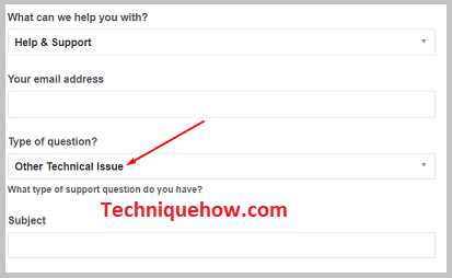 Select Other Technical Issue