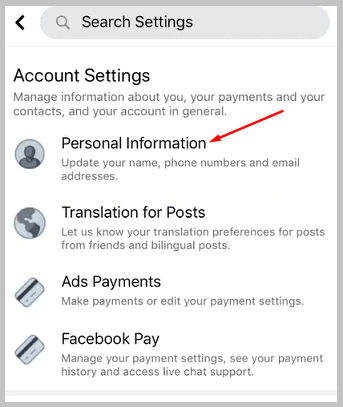 Select Personal Information