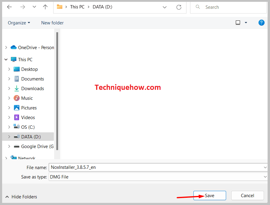 Select folder location to download it on device