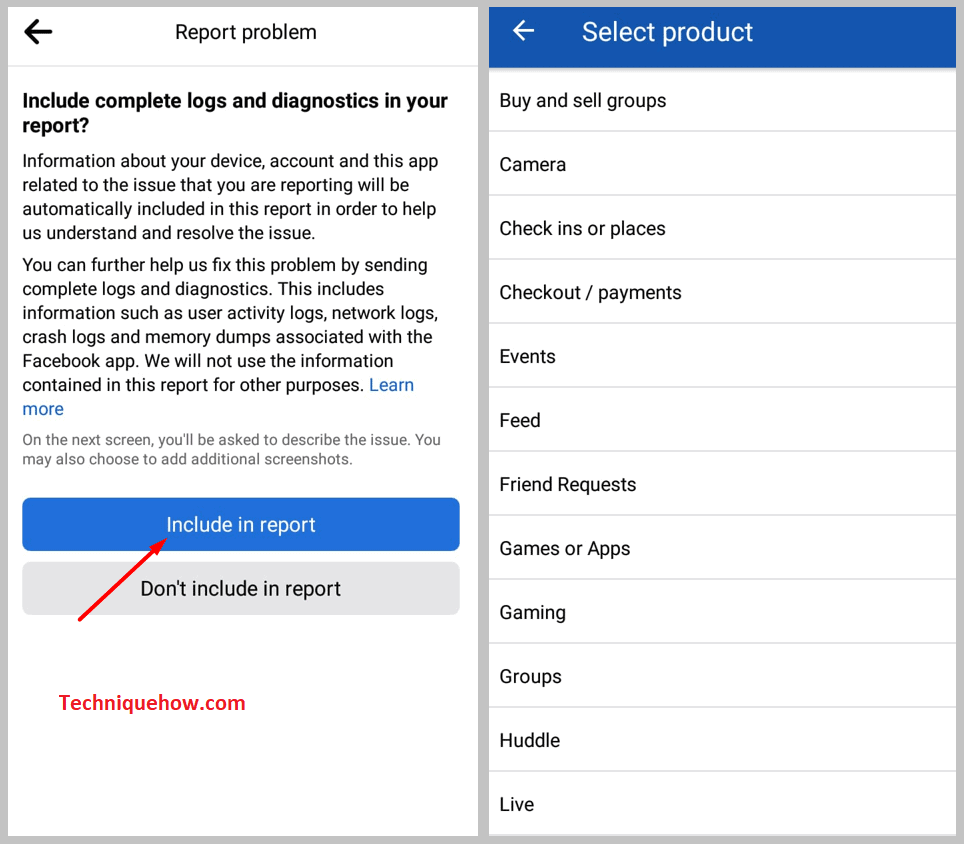 Select the privacy option from the list of choices