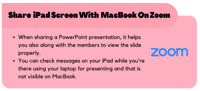 Share an iPad screen with a MacBook on Zoom
