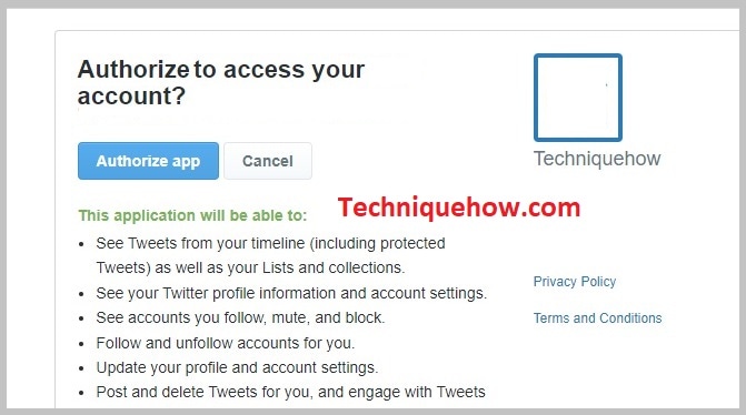 Share your app to Authorize tool