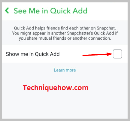 Show me in Quick Add' and turn it 'Off' by tapping on it