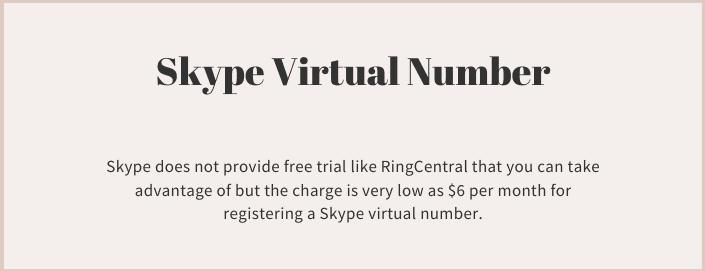 Skype Virtual Number