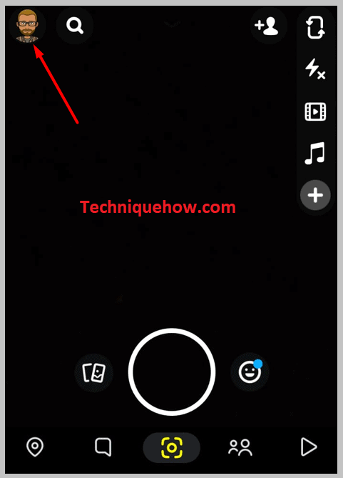 Snapchat account, tap on your profile picture