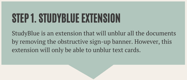 StudyBlue Extension