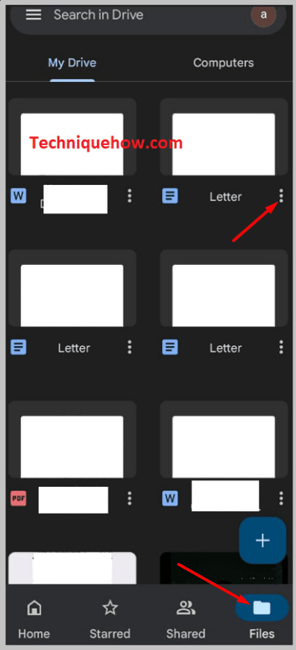 Suggested Files section on Google Drive