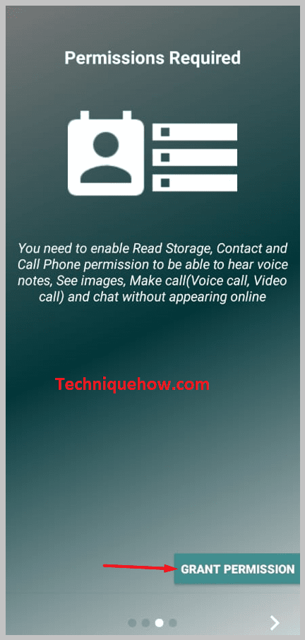 Swipe to the right and then click