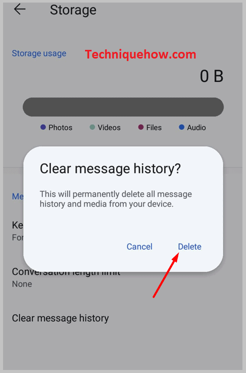 Tap on History and Select delete to permanently delete