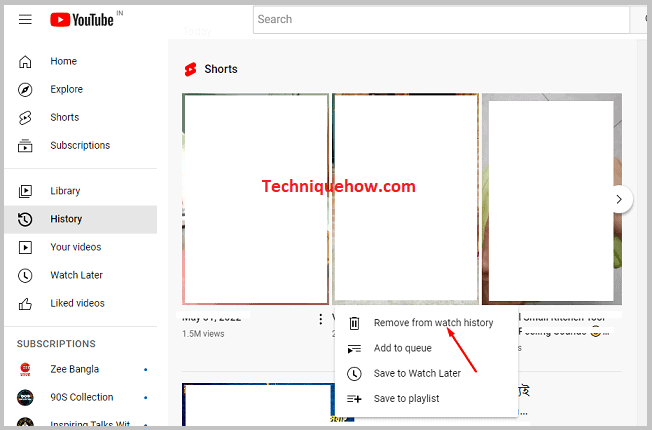 Tap on remove list