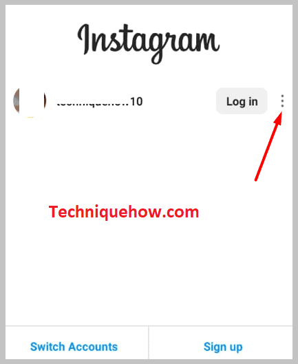 Tap on the three vertical dots seen