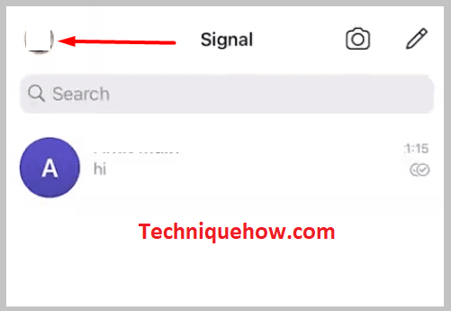 Tap the avatar icon