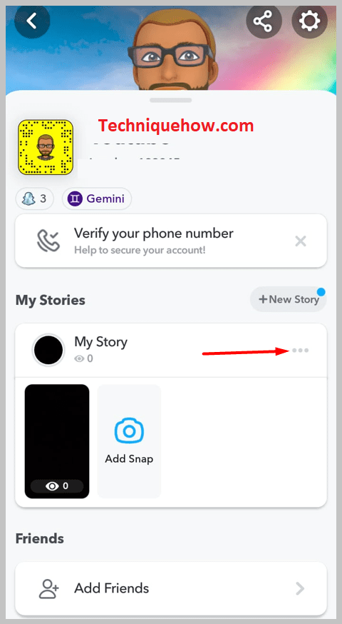 Tap the three dots button on the right side