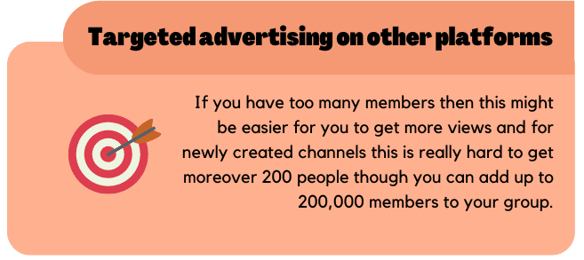 Targeted advertising on other platforms