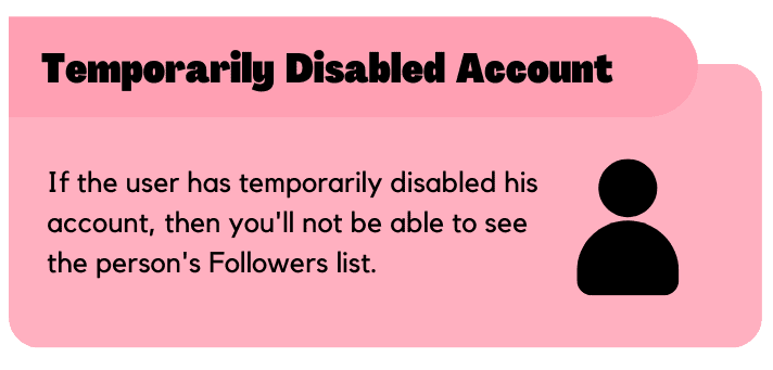 Temporarily disabled account
