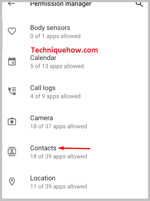 Then click on Contacts on tiktok app