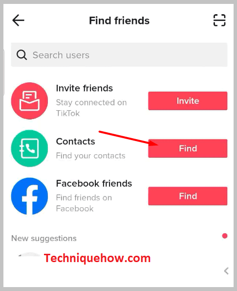 Then click on Contacts