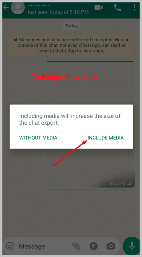Then click on the option Include media 