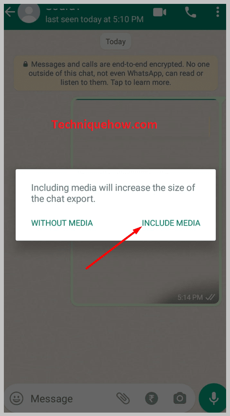 Then click on the option Include media