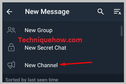 Then select “New Channel”. A new window