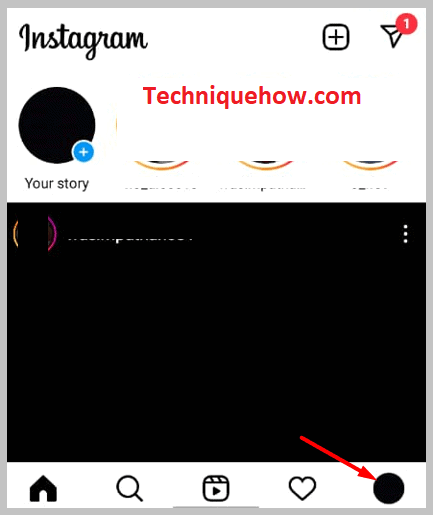 Then tap on your profile icon instagram