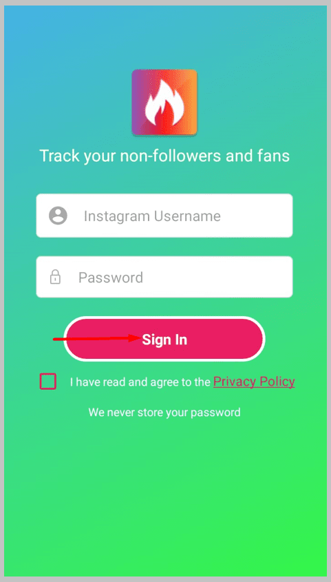 This app will automatically show the users 